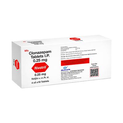 Rivotril 0.25mg Tablet 10'S - Anxiety-Anx