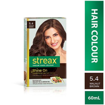 Streax Hair Colour - Walnut Brown (35gm+25ml) 1's - Crème