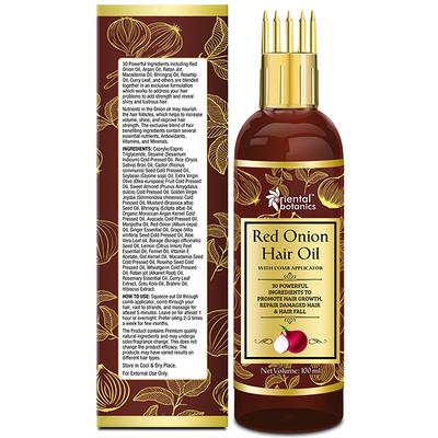 Oriental Botanics Red Onion Hair Oil with Comb Applicator 100 ml - Hair Oils