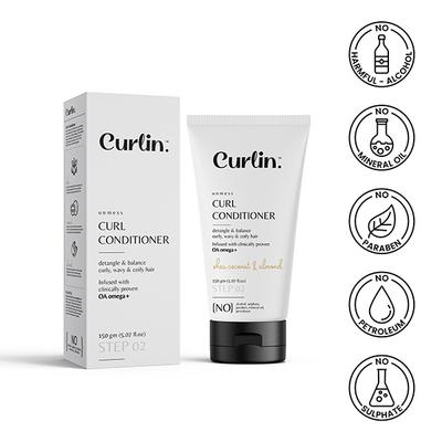 Curlin Unmess Curl Conditioner 150 gm - Conditioners