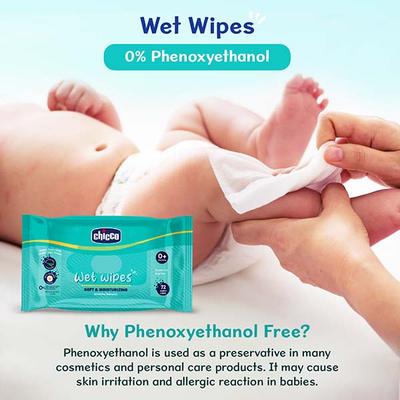 Chicco Wet Wipes 72 Pcs 3's - Cotton Buds & Balls