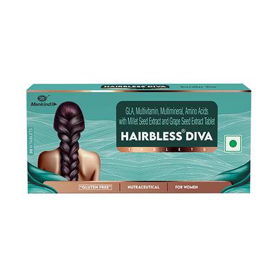 HAIRBLESS DIVA GLUTEN FREE NUTRACEUTICAL FOR WOMEN Tablet 10's - Hair Loss-Oda