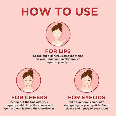 ENN Pout Lip And Cheek Tint With SPF 10 And Avocado Oil - Retro Red 5 gm - Blush Brush