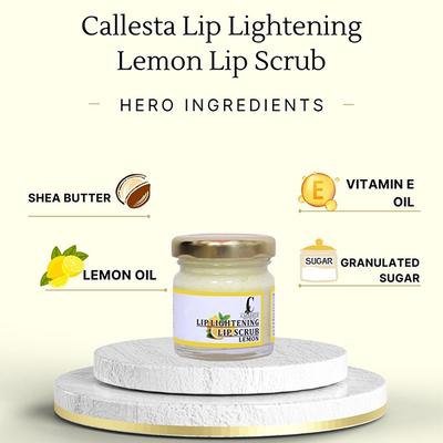 Callesta Lip Lightening Exfoliating Lemon Lip Scrub 50 gm - Lip Scrubs