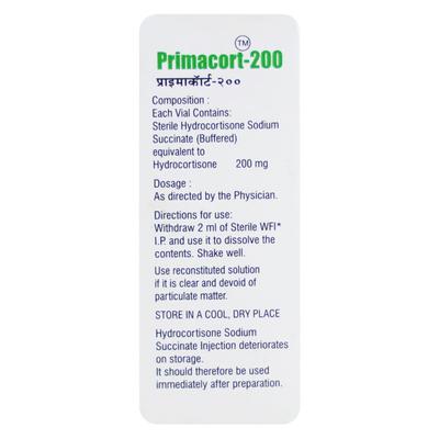 Primacort 200mg Injection 1's - Hormonal Therapy-Cor