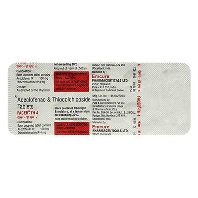 FACER TH 4 Tablet 10's - Pain relief-Nsa