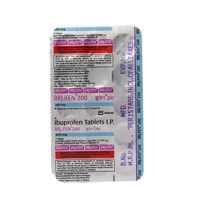Brufen 200mg Tablet 15'S - Pain relief-Nsa
