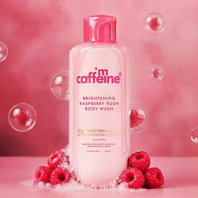 mCaffeine Brightening Body Wash 5% Niacinamide & Raspberry Boost Glow, 5% Glycerine 300 ml - Shower Gels & Body Wash
