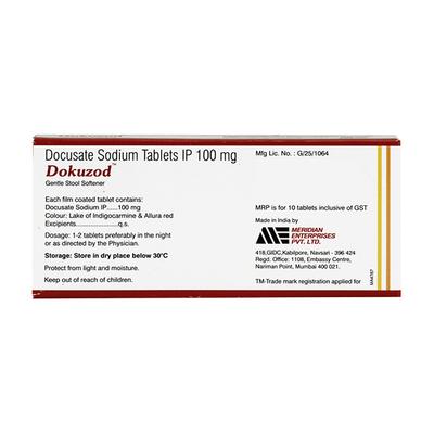 DOKUZOD Tablet 10's - Constipation-Lax