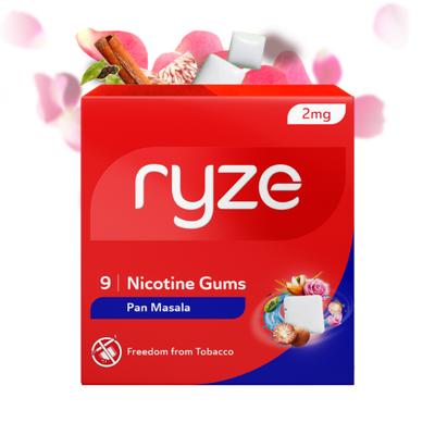 Ryze 2 mg Nicotine Gums - Pan Masala 9's - Nicotine Gums/Lozenges