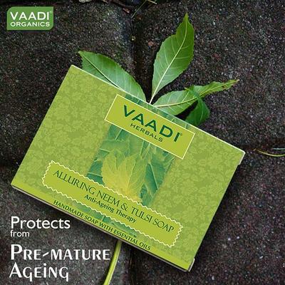 Alluring Neem-Tulsi Soap with Vitamin E & Tea Tree Oil 75 gm - Soaps