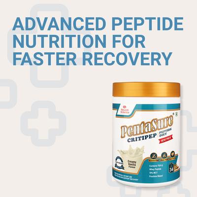 PentaSure Criti Peptide 100% Diet Powde - Creamy Vanilla Flavour 400 g - Protein Drink