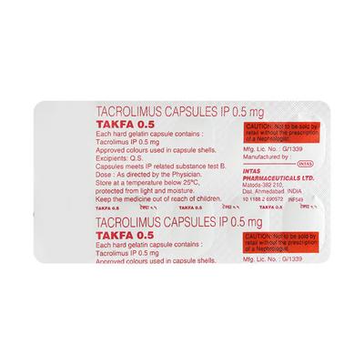 Takfa 0.5mg Capsule 10'S - Auto Immune Disease-Imm