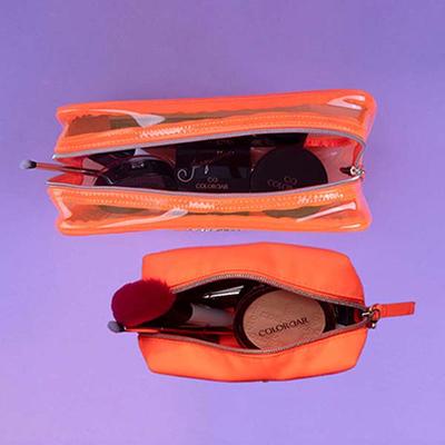 Colorbar Lips and Lashes Box Pouch - Neon Orange 240gm 1's - Makeup Pouches