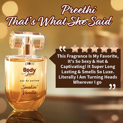 Plum BodyLovin' Smokin' Vanilla Eau De Parfum - Long Lasting Vanilla Perfume 50 ml - Women Perfumes (Edt/Edp)