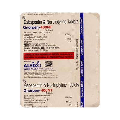 GNORPEN 400NT Tablet 15's - Neuropathic Pain-Dru