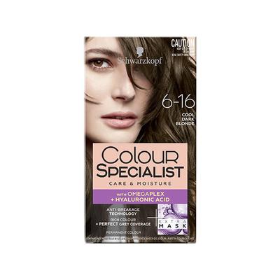 Schwarzkopf Colour Specialist At Home Permanent Hair Colour - 6.16 Cool Dark Blonde 165 ml - Crème