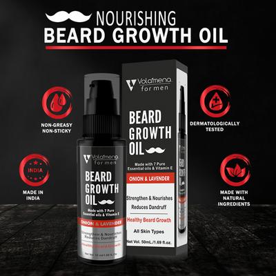 Volamena Beard Growth Oil - Red Onion & Lavender 50 ml - Beard Oil