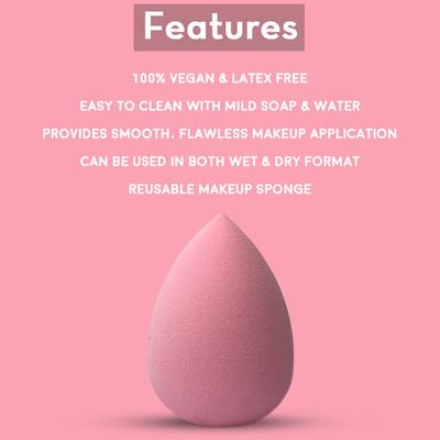 Jaquline USA Regular Beauty Blender Baby Pink 20 gm - Sponges & Applicators