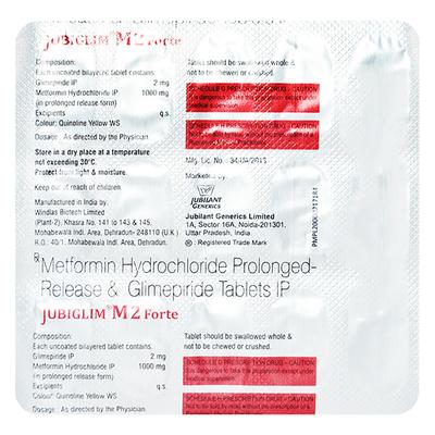 JUBIGLIM M2 FORTE Tablet 15's - Diabetes-Ant