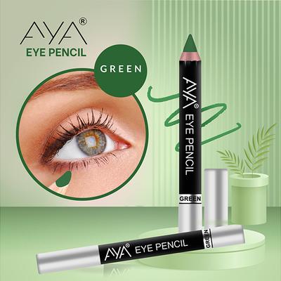 Aya Eye Pencil For Kajal / Eyeliner - Green 2.8 gm - Eyeliners