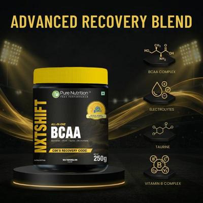 Pure Nutrition NXTSHIFT All-In-One BCAA Powder - Watermelon Flavour 250 g - Bcaa Supplements