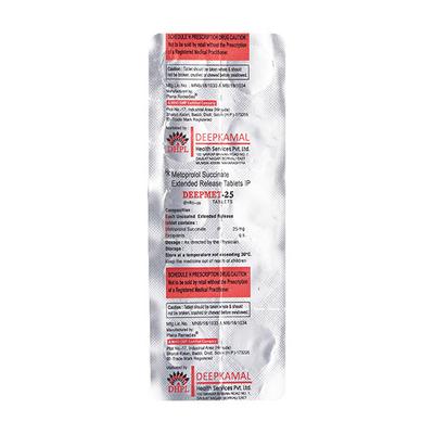 DEEPMET 25 Tablet 10's - Hypertension-Bet