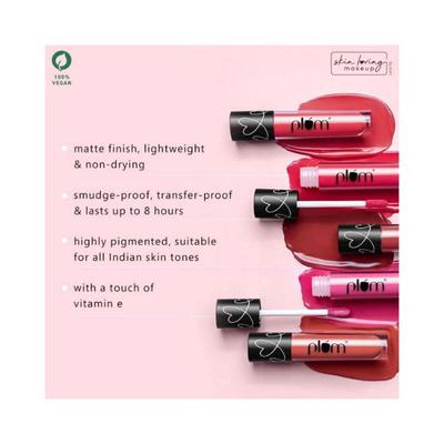 Plum Matte In Heaven Liquid Lipstick Non-drying Smudge Proof Red-tini 139 Maroon 4.5 ml - Liquid Lipsticks