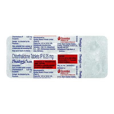 Thaloric 6.25mg Tablet 10'S - Hypertension-Oah