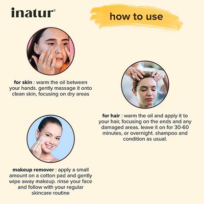 Inatur Pure & Cold Pressed Oil - Coconut 100 ml - Massage Oils