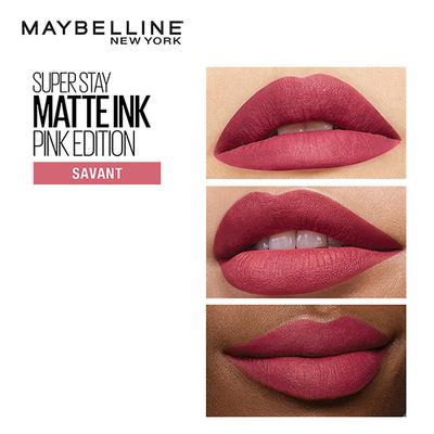Maybelline New York Super Stay Matte Ink Liquid Lipstick x Pinks Edition, 150 Savant 5 ml - Lipsticks