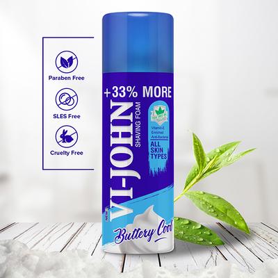 VI-JOHN Shaving Foam All Skin Type with Vitmin E and Anti-Bacterial 400ml , Shaving Foam for Men 2's - Shaving Foams