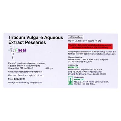 Fheal Vag Pessarie 6'S - Vaginal Conditions-Dru