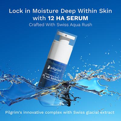 Pilgrim Swiss Aqua Rush 12 HA Serum with Hydration Burst Beads for Intense Hydration and Glow 30 ml - Face Mists