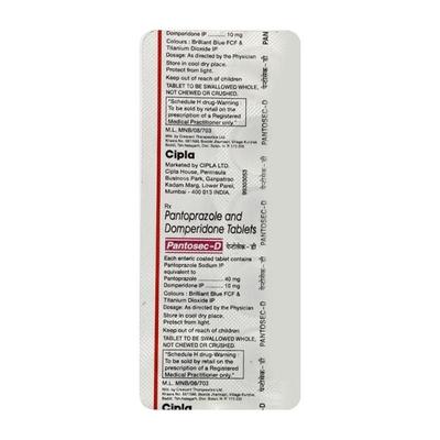 Pantosec D Tablet 10'S - Ulcer/Reflux/Flatulence-Aaa