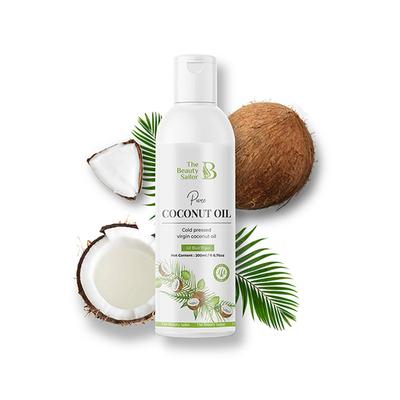 The Beauty Sailor Pure Coconut Oil, Cold Pressed Virgin Coconut Oil for Hair Growth and Skin 200 ml - Hair Oils