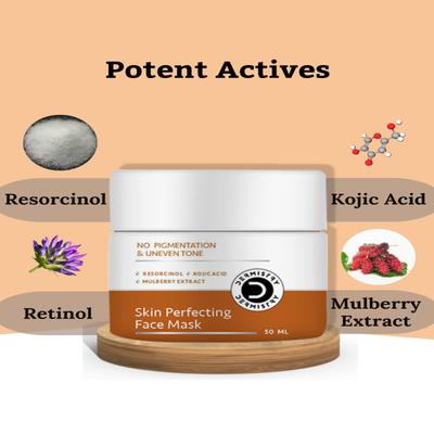 Dermistry No Pigmentation Kojic Acid Skin Perfecting Face Mask 50 ml + No Pigmentation Kojic Acid Skin Perfecting Face Serum 30 ml - Face Serum