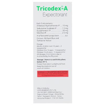 TRICODEX A Syrup 60ml - Cough And Cold-Cou