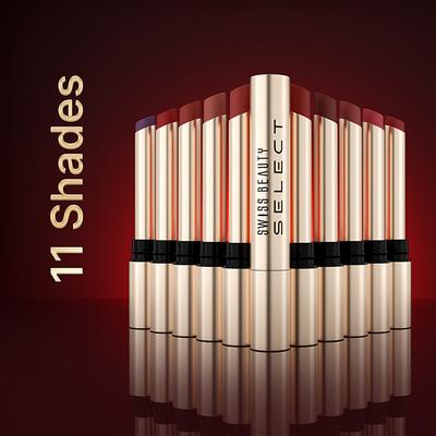 Swiss Beauty Select High On Shine Creamy Lipstick Enriched With Vitamin E Scarlet Red 1 gm - Lipsticks