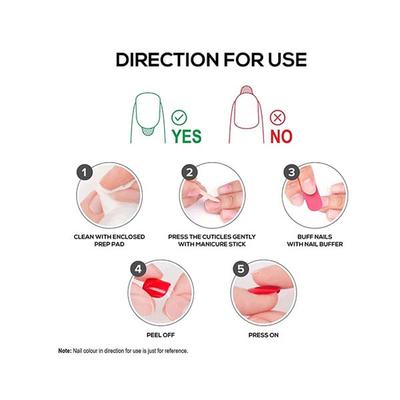 RENEE Stick On Nails - French Nails (FTN 01) 24pcs 1's - Nail Art