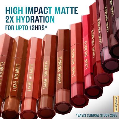 Lakme 9To5 Hya Matte Lip Liquid + Hyaluronic Acid Afterhourswine 5.3 ml - Liquid Lipsticks