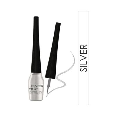 One On One Waterproof Eyeliner - Silver 5 ml - Eyeliners