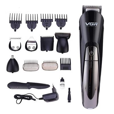VGR V012 Professional Cord and Cordless Grooming Kit Trimmer 120 min Runtime 5 Length Setting Black 1s 1's - Hair Removal Accessories