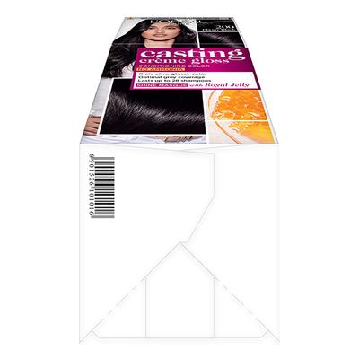L'Oreal Paris Casting Creme Gloss Hair Color, Ebony Black 200 159.5 Gm - Crème