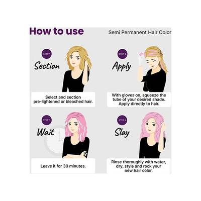 2.Oh! Semi Permanent Hair Color - Pastel Pink 100 ml - Crème