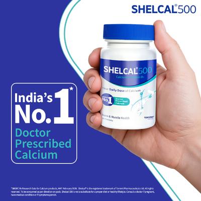 Shelcal 500 Calcium+Vitamin D3 Tablet 30's - Calcium And Minerals