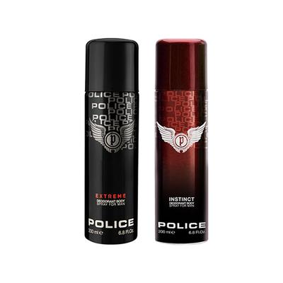 Police Extreme Deodorant Spray 200ml + Instinct Deodorant Spray 200ml 2's - Men Deodorants/Roll-Ons