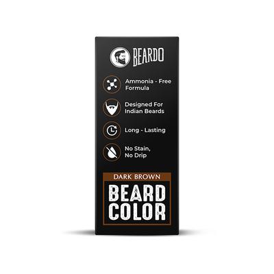 Beardo Beard Color Dark Brown Ammonia Free for Men 1's - Beard Colour