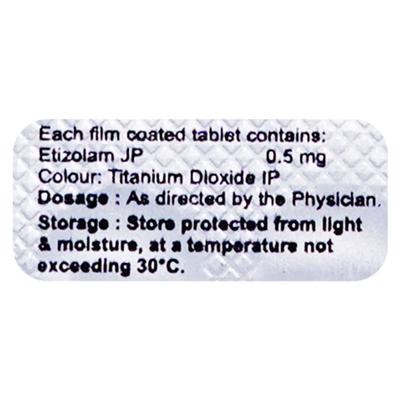 Etibliss 0.5mg Tablet 10'S - Depression-Ant