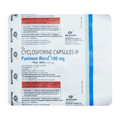 Panimun Bioral 100mg Capsule 6'S - Auto Immune Disease-Imm